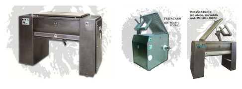 immagini di impastatrici, insaccatrici e tritacarne